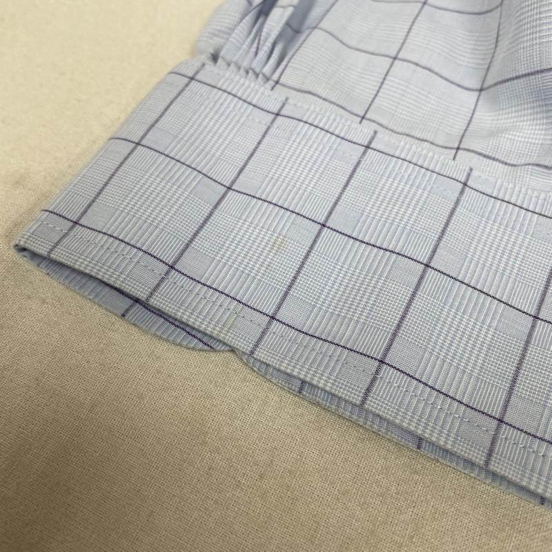 ブルックス ブラザーズ BROOKS BROTHERS シャツ、ブラウス 長袖 1818 長袖 シャツ ブラウス 胸ポケット ボタン チェック柄 サイズ18-35 - チェック 水色 / ライトブルー / メンズ USED 古着 中古 50144879