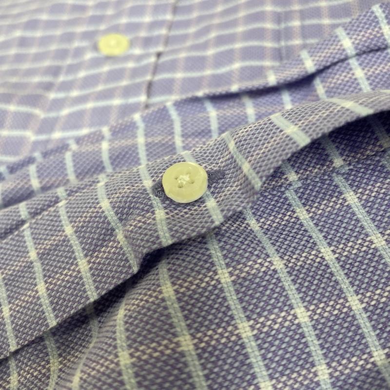 ブルックス ブラザーズ BROOKS BROTHERS シャツ、ブラウス 長袖 長袖 シャツ ブラウス Shirt ロングスリーブ 胸ポケット ボタンダウン チェック S チェック 紫 / パープル / purple メンズ USED 古着 中古 50144892