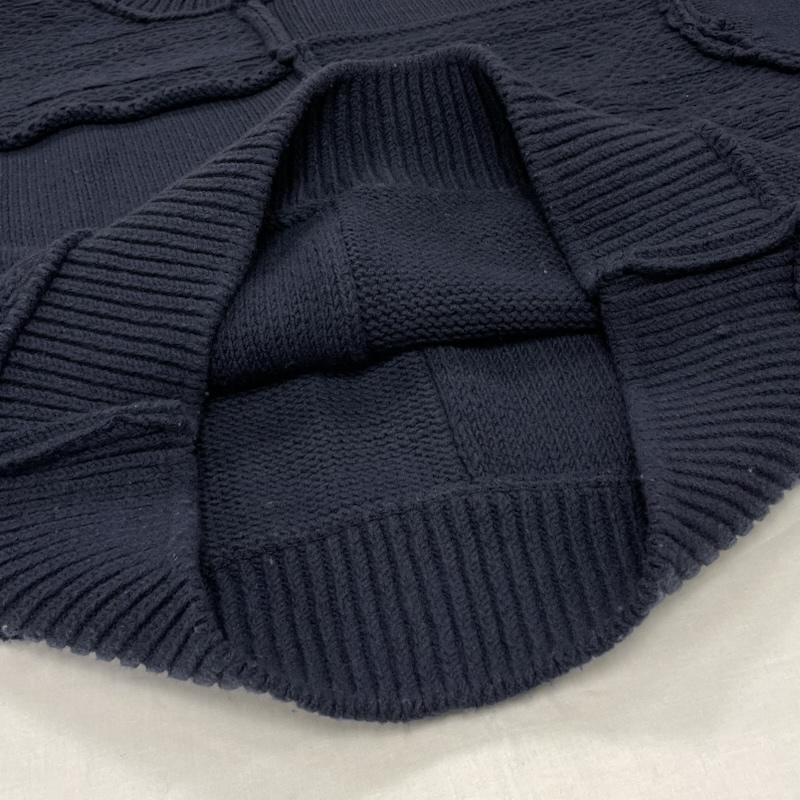 ネーム Name. ニット、セーター 長袖 RATSHWORK KNIT ノルディック パッチワーク ケーブル ニット セーター 1 無地 紺 / ネイビー / navy メンズ USED 古着 中古 50145047