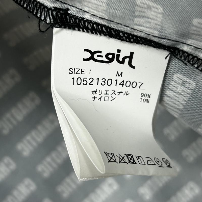 エックスガール X-girl シャツ、ブラウス 長袖 長袖シャツ 総柄 文字 CHAOTIC M ロゴ、文字 黒 / ブラック / black X 白 / ホワイト / white レディース USED 古着 中古 50145221