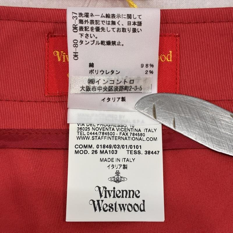 ヴィヴィアン ウエストウッド レッドレーベル Vivienne Westwood red label スカート ミニスカート 26MA103 タイトミニスカート red 42 ギャザーデザイン 42 無地 赤 / レッド / red レディース USED 古着 中古 50145916