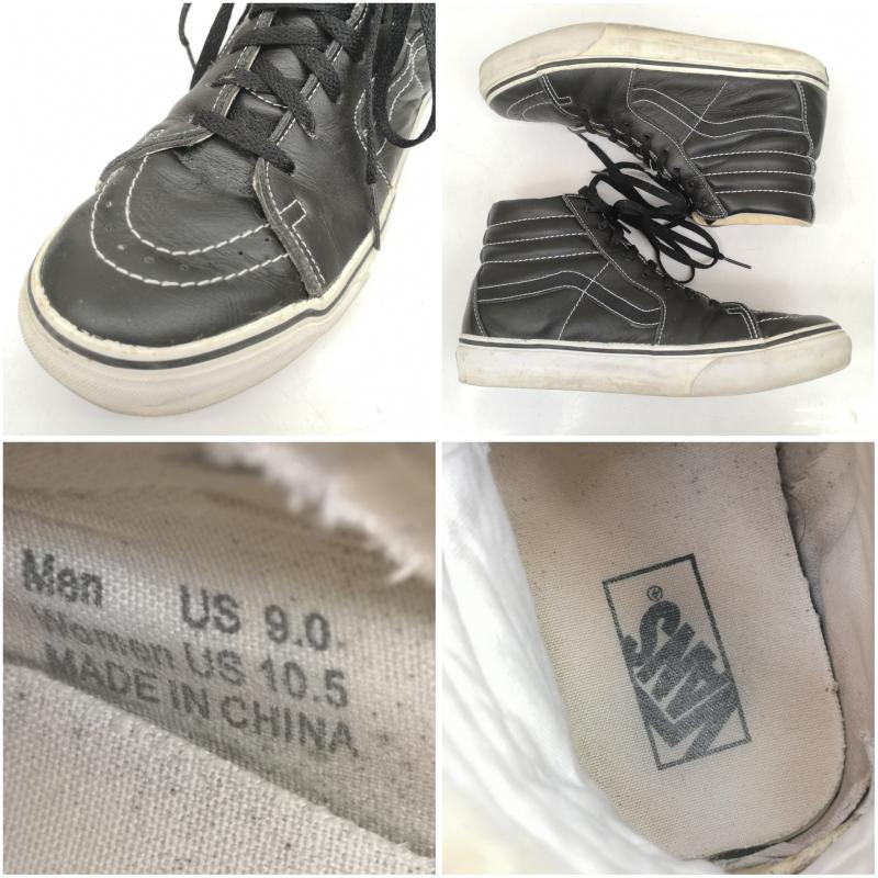 バンズ VANS スニーカー スニーカー SK8-HI スケートハイ オール レザー スニーカー 27.0cm 黒 / ブラック / black メンズ USED 古着 中古 50146740