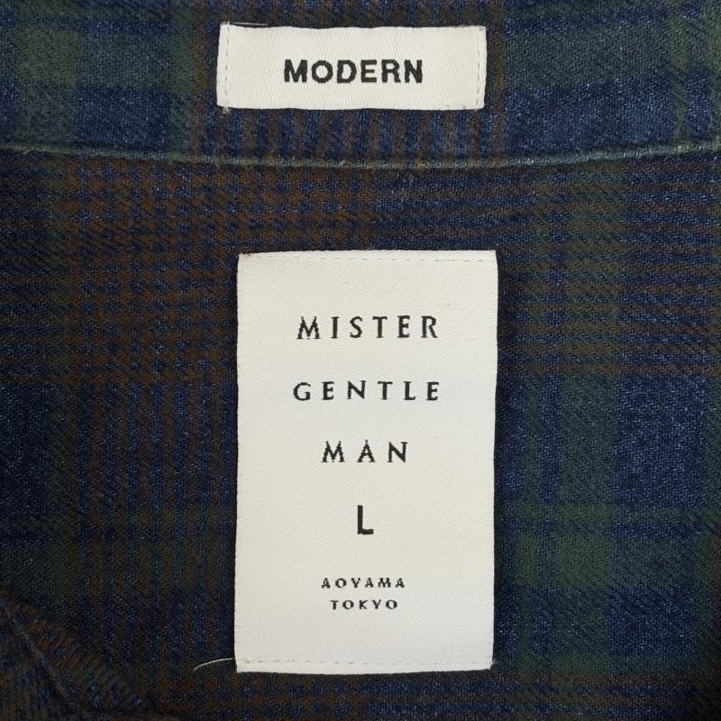 ミスタージェントルマン MR.GENTLEMAN シャツ、ブラウス 長袖 MODERN チェック柄 レギュラーカラー 長袖 シャツ 起毛 L メンズ USED 古着 中古 50146759