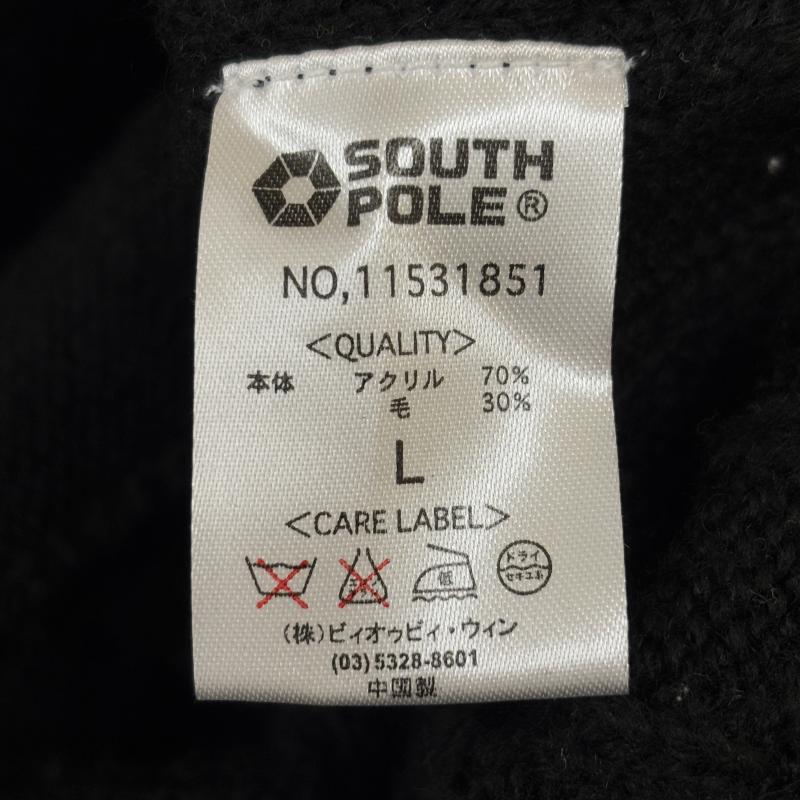 古着 USED カーディガン 長袖 SOUTH POLE サウスポール ショールカラー ケーブルニット カーディガン L 黒 / ブラック / black メンズ USED 古着 中古 50146760