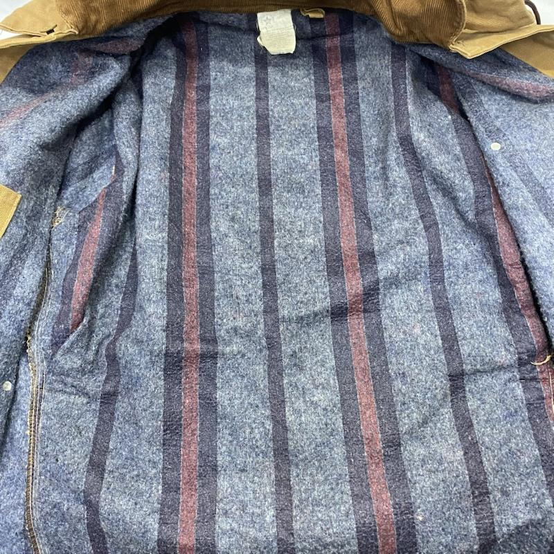 カーハート Carhartt ジャケット、上着 ジャンパー、ブルゾン 80 s carhartt Michigan Chore Coat 100th Anniversary フード付き 42 USA製 42 ワンポイント ベージュ / ベージュ / beige X 茶 / ブラウン / brown メンズ USED 古着 中古 50146819