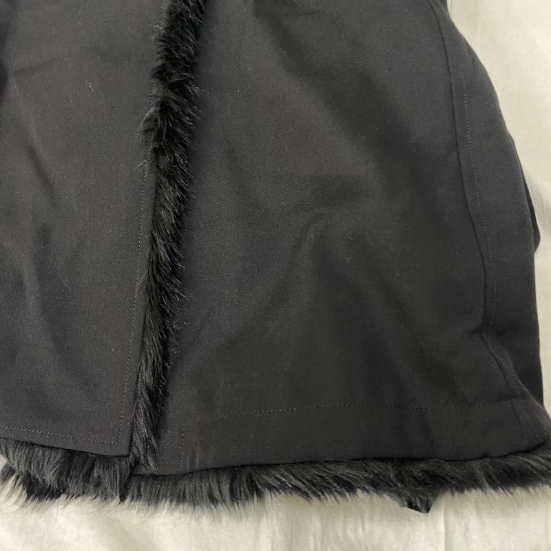 コムデギャルソンオムプリュス COMME des GARCONS HOME PLUS コート 毛皮、ファー 23AW PL-C005 フェイクファー ノーカラーコート black S S 無地 黒 / ブラック / black レディース USED 古着 中古 50146832