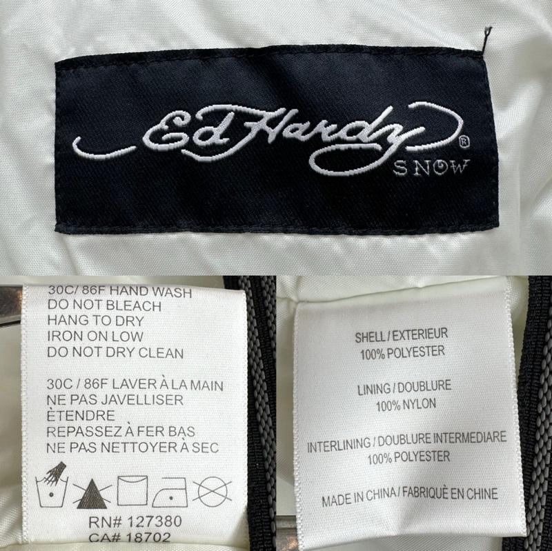 エドハーディー Ed Hardy ジャケット、上着 ジャンパー、ブルゾン M-65 タイプ ナイロン インサレーション フィールド ジャケット イーグル プリント 刺繍 Y2K アーカイブ XL 青 / ブルー / blue メンズ USED 古着 中古 50146890