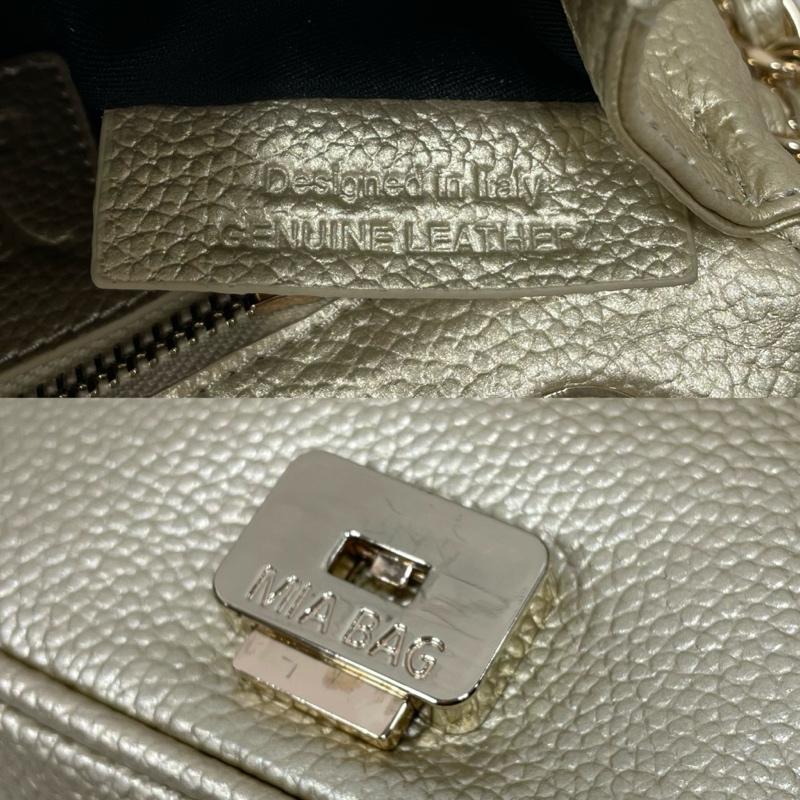 古着 USED ショルダーバッグ ショルダーバッグ MIA BAG ミアバッグ チェーン ショルダー バッグ キルティング ワッペン パッチ レザー - ロゴ、文字 X 刺繍 金 / ゴールド / gold color X マルチカラー / マルチカラー / multicolor レディース USED 古着 中古 50147005