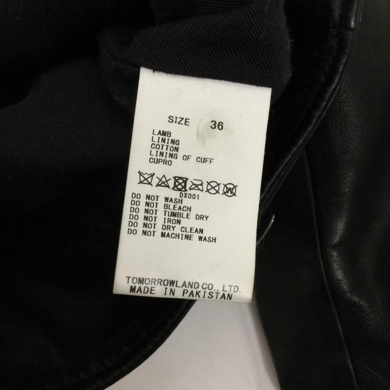 マカフィー MACPHEE ジャケット、上着 レザージャケット MACPHEE マカフィー レザー ジャケット ライダース 36 ブラック 黒 羊革 36 無地 黒 / ブラック / black レディース USED 古着 中古 50147072