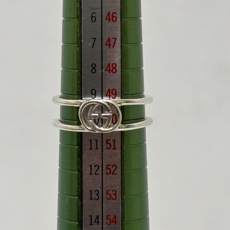 グッチ GUCCI アクセサリー 指輪 シルバーリング 指輪 Ag925 インターロッキングG GGロゴオープンリング 298036 8106 J8400 箱付 - レディース USED 古着 中古 50147593