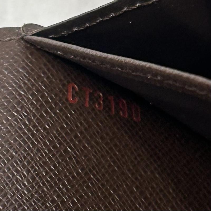 ルイヴィトン LOUIS VUITTON 財布 長財布 ダミエ柄 ポルトフォイユサラ 長財布 ロングウォレット ブラウン - ロゴ、文字 茶 / ブラウン / brown レディース USED 古着 中古 50147616