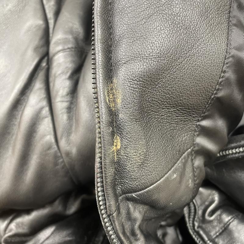 古着 USED ジャケット、上着 レザージャケット 00s 90s L&B HOMME 中綿 フルジップアップ ジャケット ラムレザー 羊革 LL 無地 黒 / ブラック / black メンズ USED 古着 中古 50147720