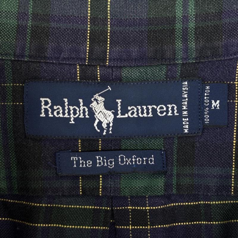 ラルフローレン RALPHLAUREN シャツ、ブラウス 長袖 The Big Oxford 90s ビッグ オックスフォード ボタンダウン チェック シャツ 裾ポニー 刺繍 ロゴ M チェック X ロゴ、文字 X 刺繍 マルチカラー / マルチカラー / multicolor メンズ USED 古着 中古 50147940