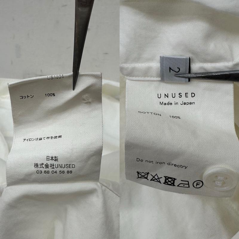 アンユーズド UNUSED シャツ、ブラウス 長袖 19SS PULLOVER SHIRT プルオーバー シャツ US1534 2 白 / ホワイト / white メンズ USED 古着 中古 50148091
