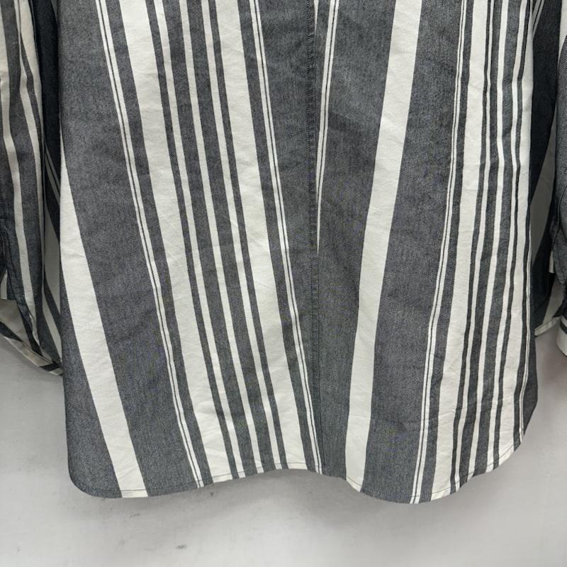 アンユーズド UNUSED シャツ、ブラウス 長袖 SILK COTTON SH シルク 混 ストライプ シャツ US1608 3 灰 / グレー / gray メンズ USED 古着 中古 50148198