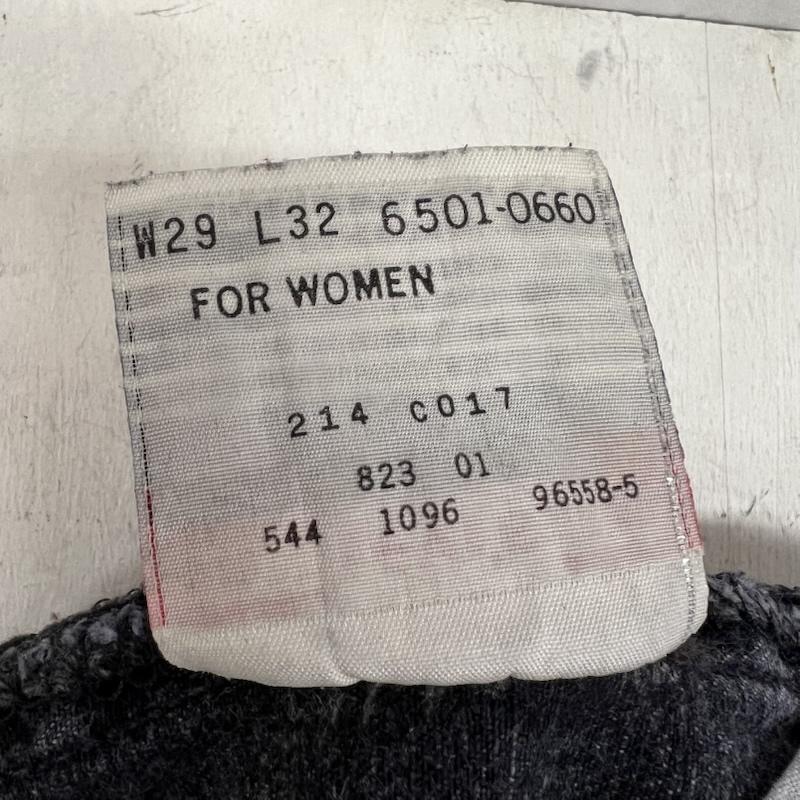 リーバイス Levi s パンツ デニム、ジーンズ 90s USA製 ボタン裏544 後染めブラック 501 デニムパンツ 29インチ 黒 / ブラック / black レディース USED 古着 中古 50148299