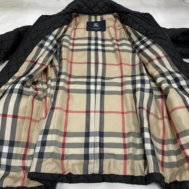 バーバリー BURBERRY コート コート一般 キルティング ロング コート ノバチェック ジャケット ジップアップ ベルト ロンドン 48 無地 黒 / ブラック / black レディース USED 古着 中古 50148848