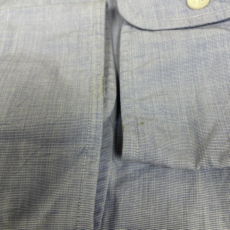 ポロバイラルフローレン Polo by RALPH LAUREN シャツ、ブラウス 長袖 REGENT CLASSIC FIT 長袖 クレリックシャツ 裾 ポニー ロゴ 刺繍 サイズ17-34 - ロゴ、文字 X 刺繍 白 / ホワイト / white X 青 / ブルー / blue メンズ USED 古着 中古 50148944