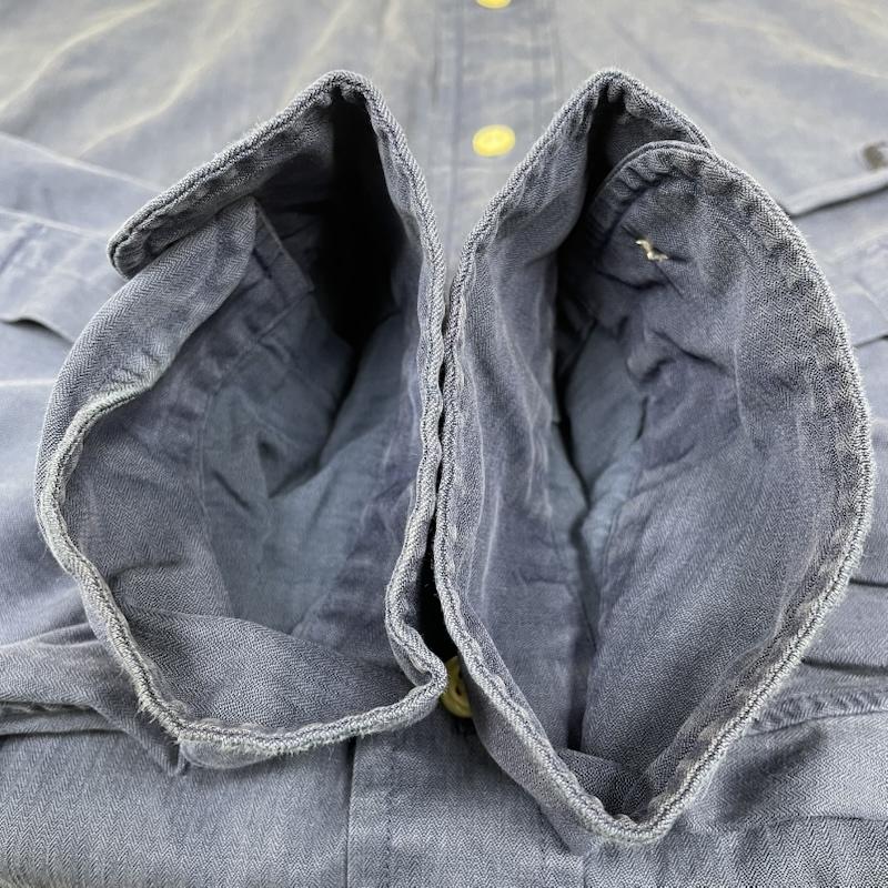 ラルフローレン RALPHLAUREN シャツ、ブラウス 長袖 90s Blake 長袖 シャツ ポニーロゴ 刺繍 ワンポイント シルク 62% コットン 38% XXL ロゴ、文字 X 刺繍 X ワンポイント 青 / ブルー / blue メンズ USED 古着 中古 50148945