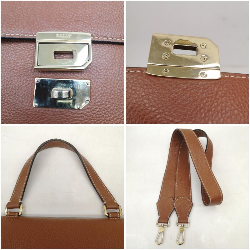 バリー BALLY ショルダーバッグ ショルダーバッグ BREEZE SM ターンロック 2WAY レザー ショルダー ハンド バッグ - 茶 / ブラウン / brown レディース USED 古着 中古 50149038
