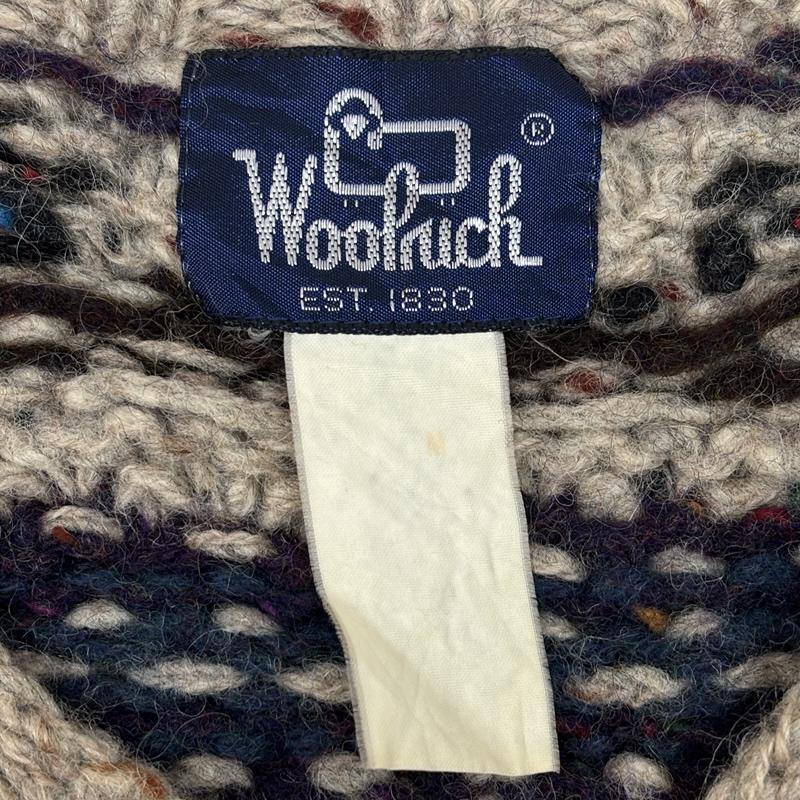 ウールリッチ WOOLRICH ニット、セーター 長袖 80年代 ビンテージ 紺タグ ノルディック クルーネック ニット セーター 80s VINTAGE - メンズ USED 古着 中古 50149157