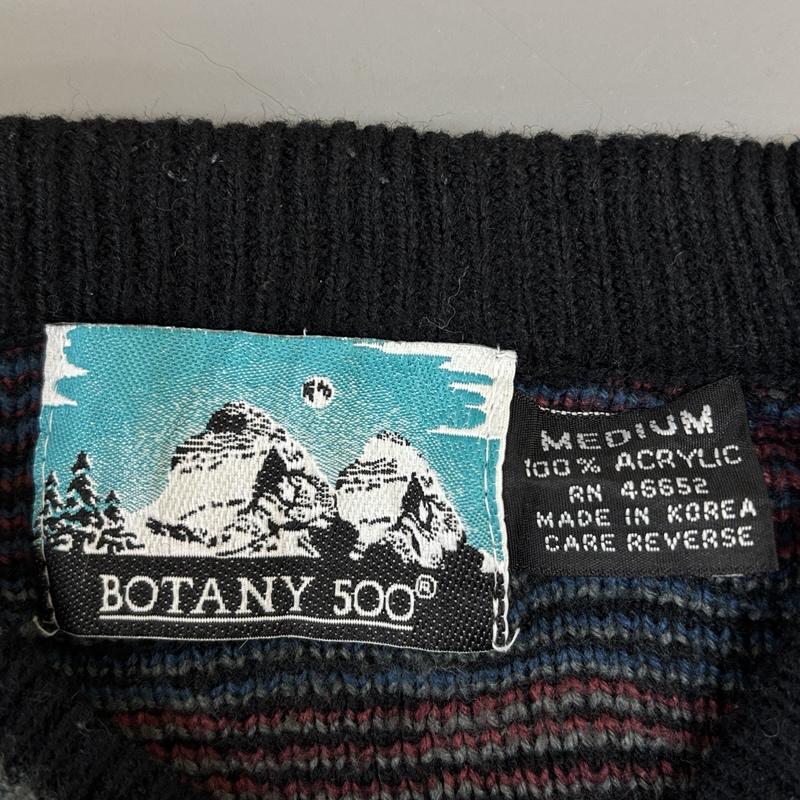 古着 USED ニット、セーター 長袖 BOTANY 500 90年代 ビンテージ 韓国製 幾何学模様 クルーネック アクリル ニット セーター 90s VINTAGE M メンズ USED 古着 中古 50149177