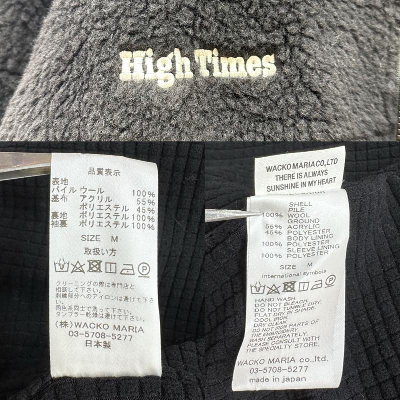 ワコマリア WACKO MARIA ジャケット、上着 ジャンパー、ブルゾン HIGHTIMES BOA FLEECE JACKET ボア フリース ジャケット M 黒 / ブラック / black メンズ USED 古着 中古 50149219
