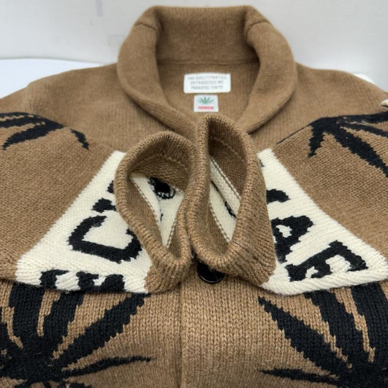 ワコマリア WACKO MARIA ニット、セーター 長袖 HIGHTIMES COWICHAN SWEATER 総柄 カウチン ニット M 茶 / ブラウン / brown メンズ USED 古着 中古 50149265