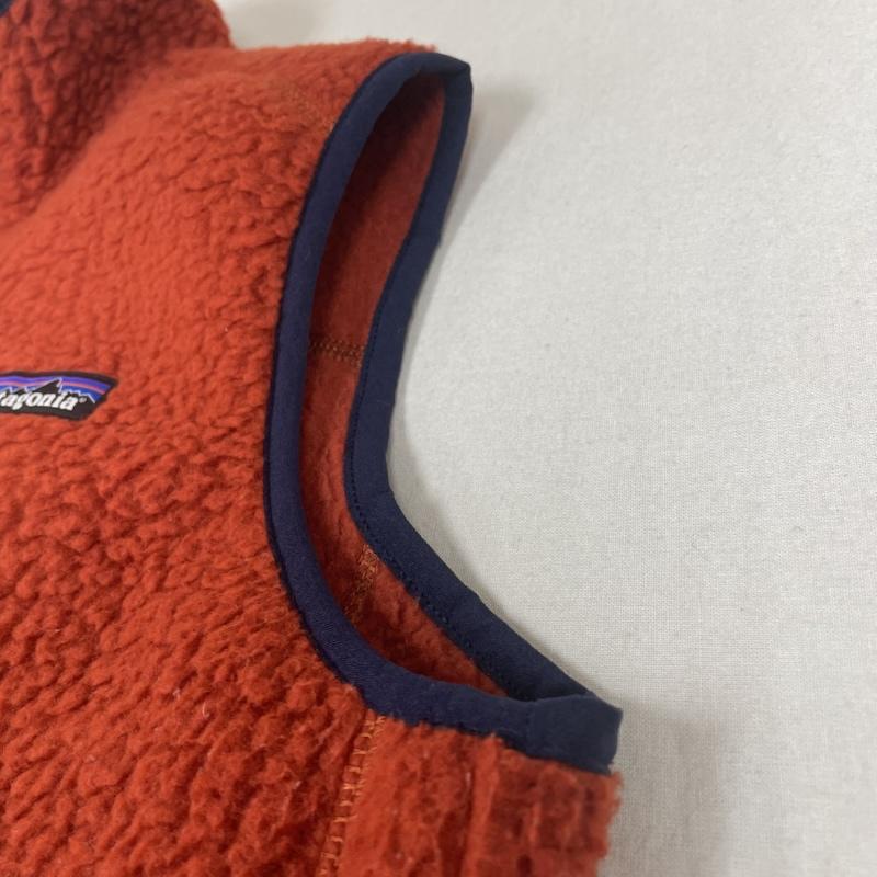 パタゴニア patagonia ベスト ベスト レトロ パイル ベスト 22825FA17 フリース ジャケット ロゴ 刺繍 朱色 S ロゴ、文字 X 刺繍 赤 / レッド / red レディース USED 古着 中古 50149332