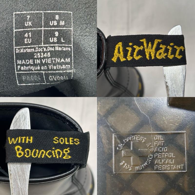 ドクターマーチン Dr.Martens ブーツ ショートブーツ 1460 8ホールブーツ レザーブーツ レースアップブーツ black UK7/26cm UK:7 無地 黒 / ブラック / black メンズ USED 古着 中古 50149561