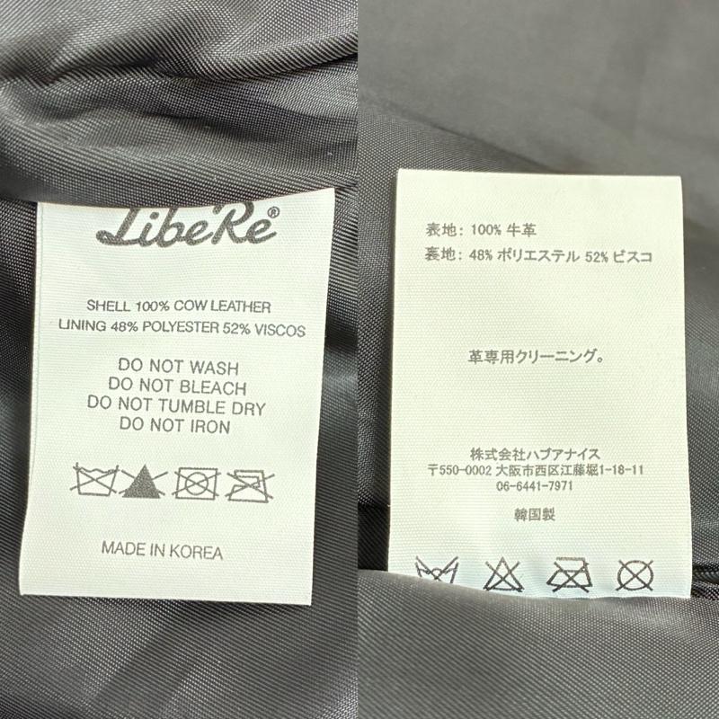 古着 USED ジャケット、上着 レザージャケット LIBERE リべーレ STANDARD LEATHER SINGLE RIDER JACKET シングル レザージャケット 2 ロゴ、文字 X 刺繍 黒 / ブラック / black メンズ USED 古着 中古 50150361