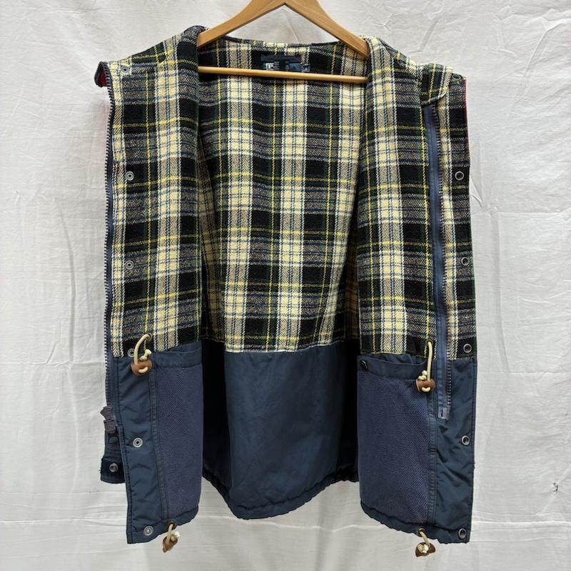 ポロバイラルフローレン Polo by RALPH LAUREN ジャケット、上着 ジャンパー、ブルゾン 90s チェック ライナー ツートン マウンテン パーカー 60/40クロス S ワンポイント X ロゴ、文字 X チェック 紺 / ネイビー / navy X 赤 / レッド / red メンズ USED 古着 中古 50150376