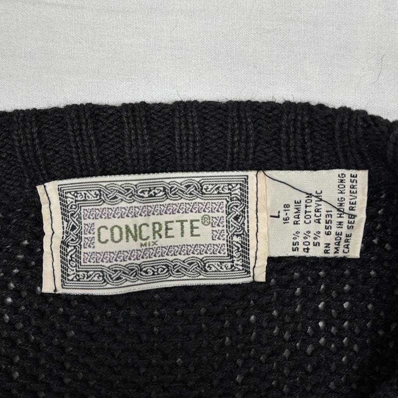 古着 USED ニット、セーター 長袖 CONCRETE 90年代 ビンテージ 香港製 幾何学模様 クルーネック ニット セーター 90s VINTAGE L メンズ USED 古着 中古 50150436
