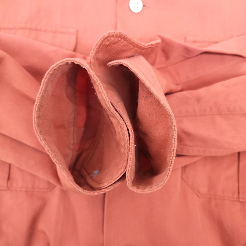 ワイズフォーメン Y s for men シャツ、ブラウス 長袖 ウール ナイロン 長袖 シャツ - 橙 / オレンジ / orange X 赤 / レッド / red メンズ USED 古着 中古 50150561