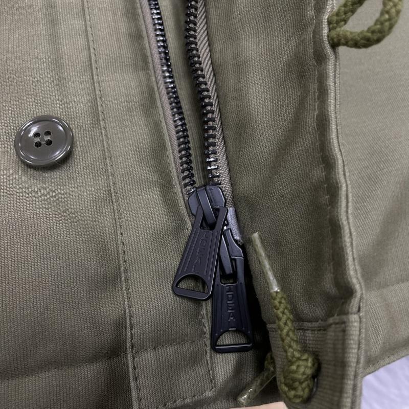 ヒューストン HOUSTON ジャケット、上着 ジャンパー、ブルゾン WATER REPELLENT ミリタリー デッキジャケット 撥水加工 日本製 001-11-193 65913 44 無地 カーキ / カーキ / khaki X 茶 / ブラウン / brown メンズ USED 古着 中古 50150728