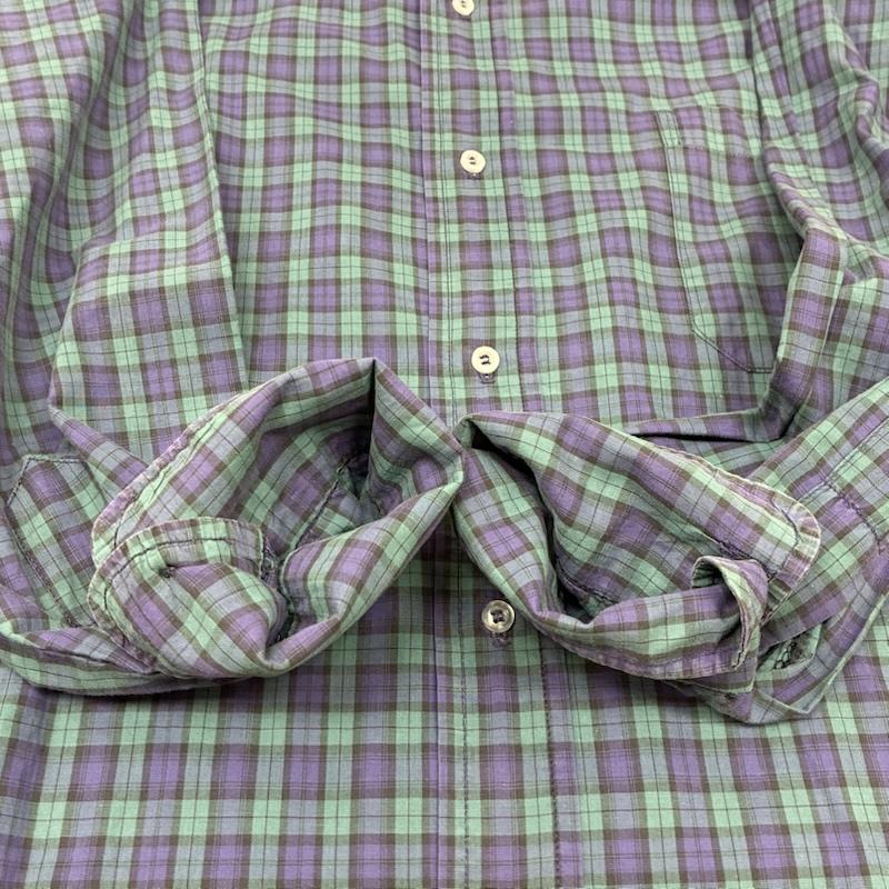 ブルックス ブラザーズ BROOKS BROTHERS シャツ、ブラウス 長袖 60s 70s Est1818 6ボタン BD チェック ロングスリーブ シャツ 16.5 - チェック メンズ USED 古着 中古 50150779