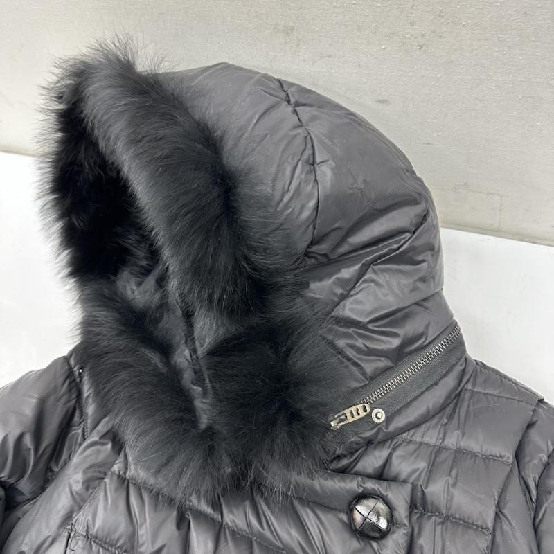 エルマンノ シェルビーノ ERMANNO SCERVINO コート ダウンコート フード ファー ロング ダウン ジャケット D180A347U40 40 黒 / ブラック / black レディース USED 古着 中古 50150804