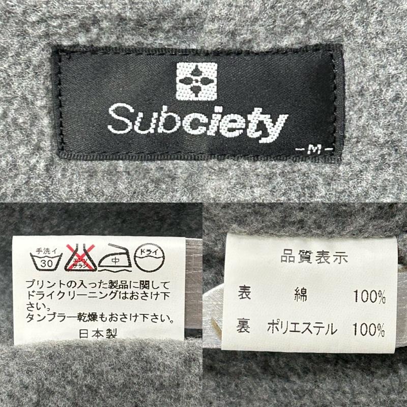 サブサエティ Subciety コート コート一般 ファラオコート ヘリンボーン織 オリーブグリーン M M ロゴ、文字 オリーブグリーン / オリーブグリーン / メンズ USED 古着 中古 50150828