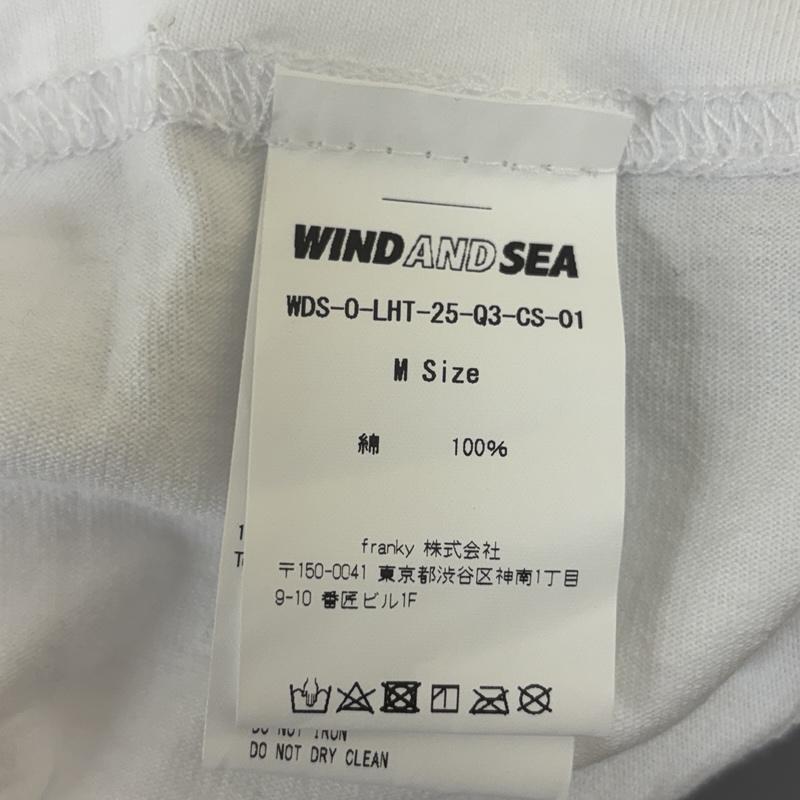 ウィンダンシー WIND AND SEA Tシャツ 半袖 LINE HALFTONE SEA S/S Tee WDS-0-LHT-25-Q3-CS-01 M ロゴ、文字 X プリント 白 / ホワイト / white メンズ USED 古着 中古 50150932