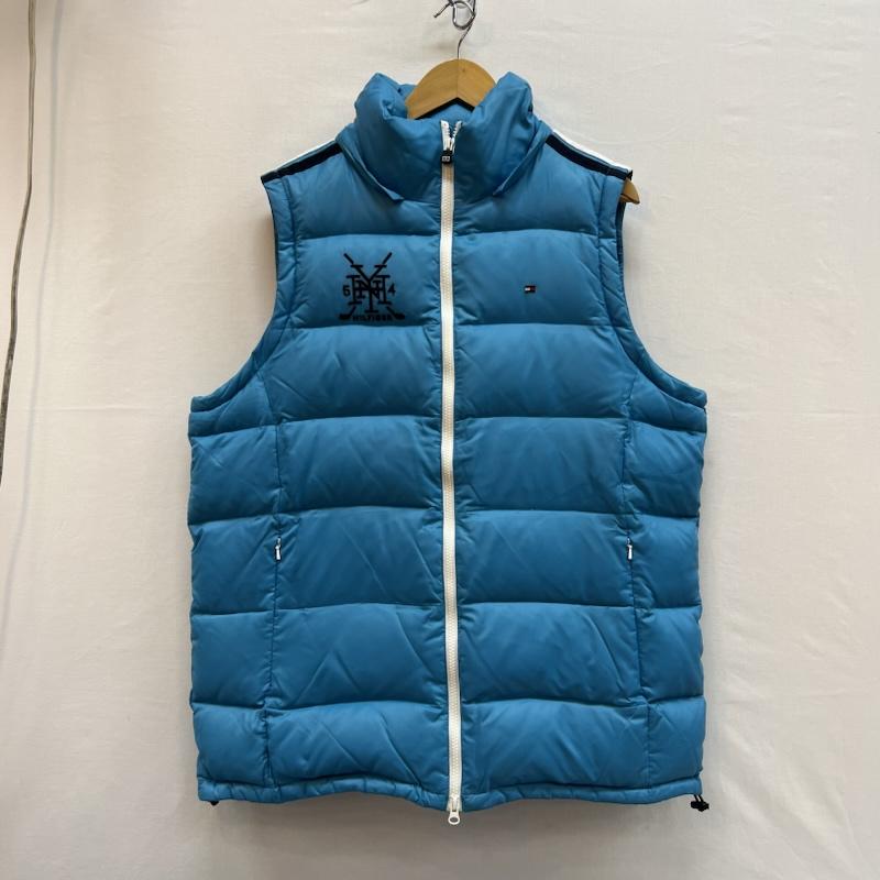 トミーヒルフィガー TOMMY HILFIGER ジャケット、上着 ダウンジャケット フード 袖 取り外し可能 ダウンジャケット XL 水色 / ライトブルー / メンズ USED 古着 中古 50151271