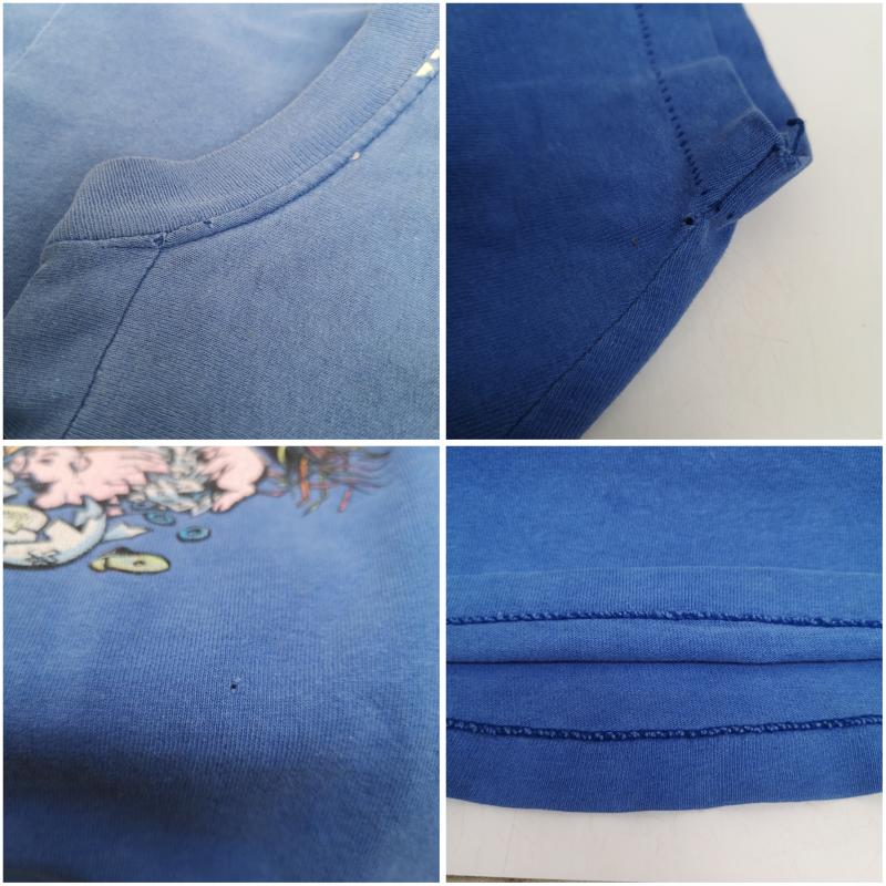 サンタクルーズ SANTA CRUZ Tシャツ 半袖 80s JEFF GROSSO Tee STEDMAN USA製 フロント プリント M 青 / ブルー / blue メンズ USED 古着 中古 50151282