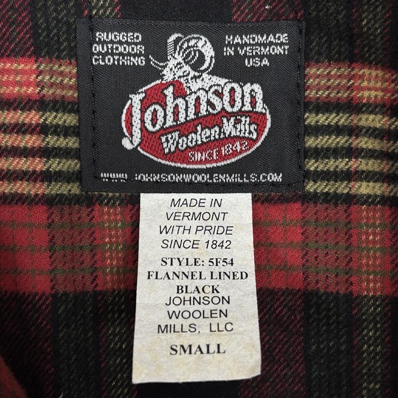 ジョンソン JOHNSON ジャケット、上着 ジャンパー、ブルゾン USA製 ハンドメイド ウール シャツ ジャケット フランネルライナー 裏地チェック 5F54 S 黒 / ブラック / black メンズ USED 古着 中古 50151373