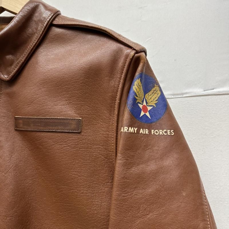 ザリアルマッコイズ THE REAL McCOY S ジャケット、上着 フライトジャケット A-2 フライト レザー ジャケット ARMY AIR FORCES 38 茶 / ブラウン / brown メンズ USED 古着 中古 50151449