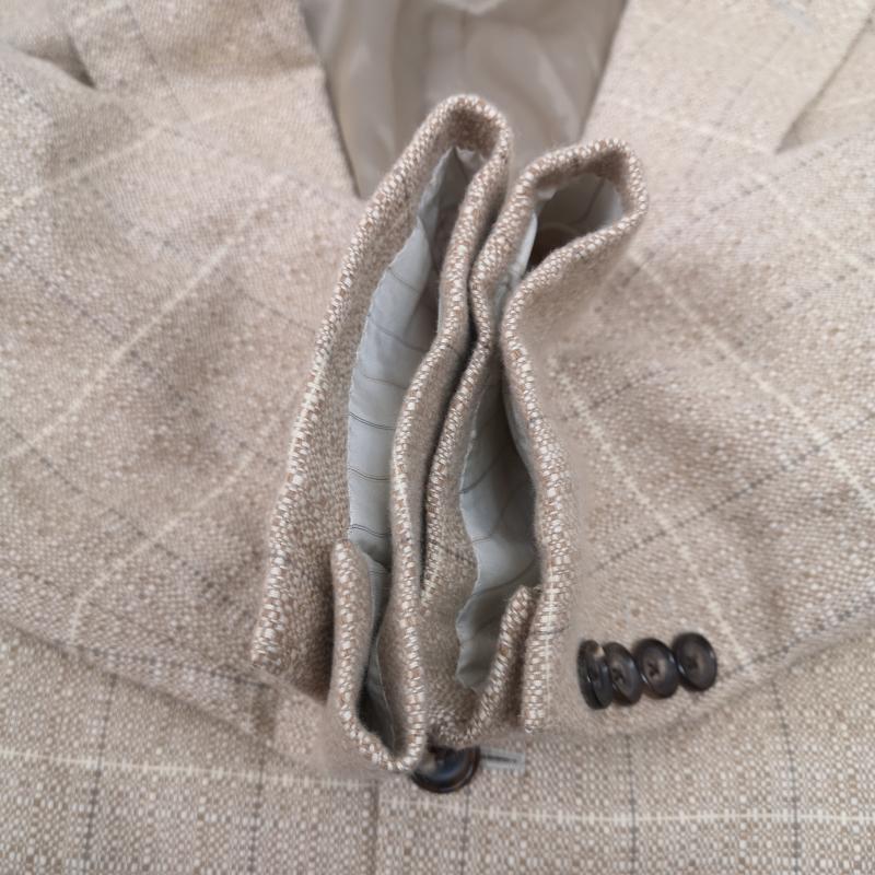 アクアスキュータム Aquascutum ジャケット、上着 ジャケット、ブレザー カシミヤ 100% 2B シングル テーラード ジャケット BB5 L ベージュ / ベージュ / beige メンズ USED 古着 中古 50151600