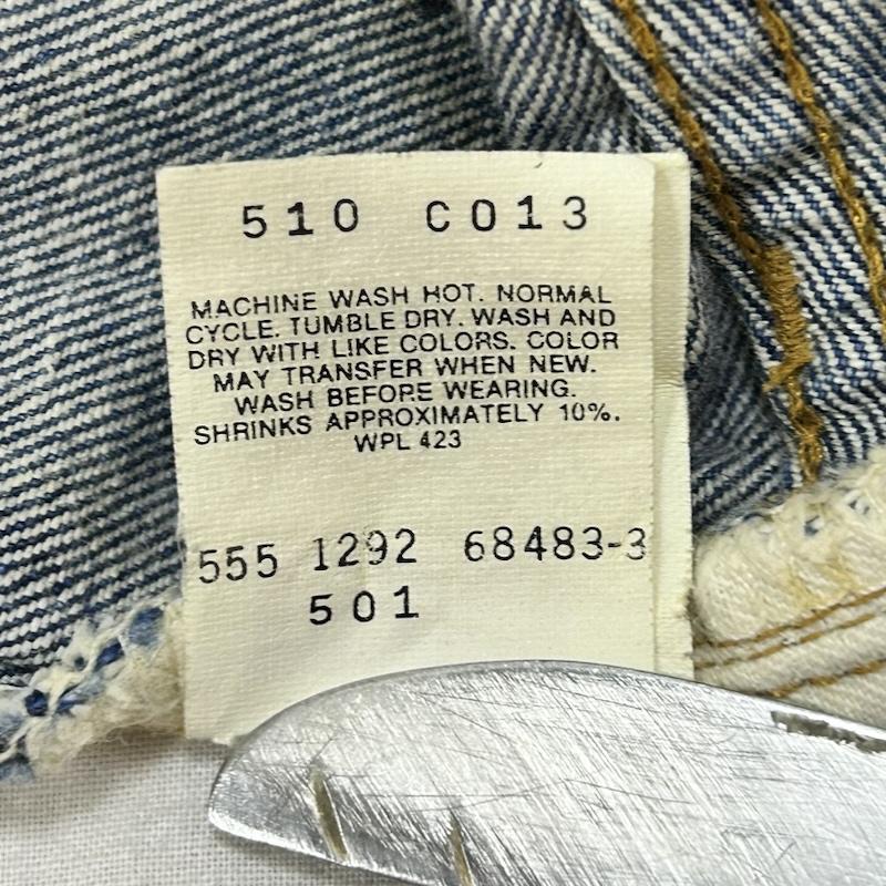 リーバイス Levi s パンツ デニム、ジーンズ 501 ボタン裏555 ビックE ボタンフライ USA製 92年製 w32 L36 32インチ 無地 青 / ブルー / blue メンズ USED 古着 中古 50151648