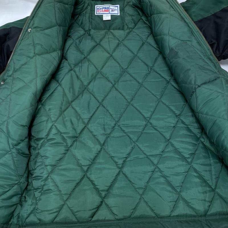 リーボック Reebok ジャケット、上着 ジャンパー、ブルゾン 中綿 ジップアップ フットボール コート NFL グリーンベイ パッカーズ ワッペン パッチ 韓国製 M ロゴ、文字 X 刺繍 緑 / グリーン / green X 黒 / ブラック / black メンズ USED 古着 中古 50151676