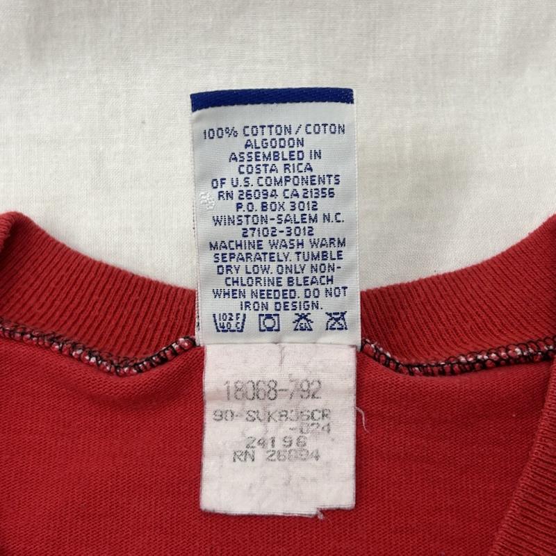 チャンピオン Champion Tシャツ 半袖 90s 青刺繍タグ後期 NBA シカゴブルズ VネックTシャツ シューティングシャツ ブラック レッド XLサイズ XL キャラクター X ロゴ、文字 黒 / ブラック / black X 赤 / レッド / red メンズ USED 古着 中古 50151680