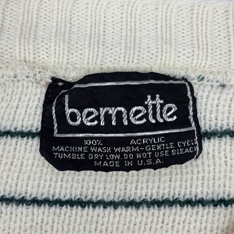 古着 USED ニット、セーター 長袖 bemette USA製 ボーダー柄 Vネック アクリル ニット セーター - ボーダー柄 メンズ USED 古着 中古 50151854