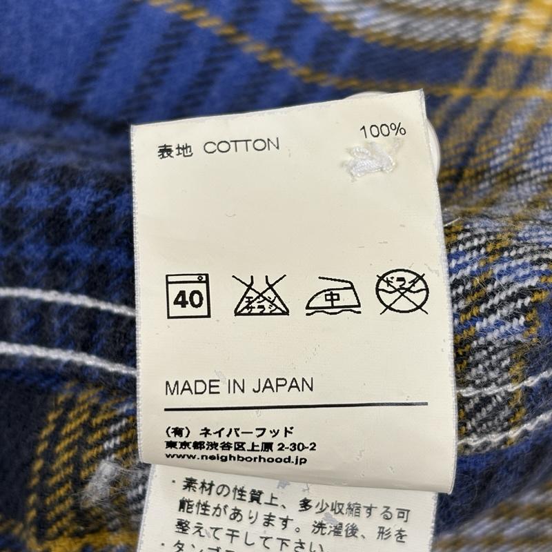 ネイバーフッド NEIGHBORHOOD トップス トップス チェック フランネル 長袖 ワーク シャツ 092ARNH-SHM03 GOOSE C-SHIRT LS M チェック メンズ USED 古着 中古 50152056
