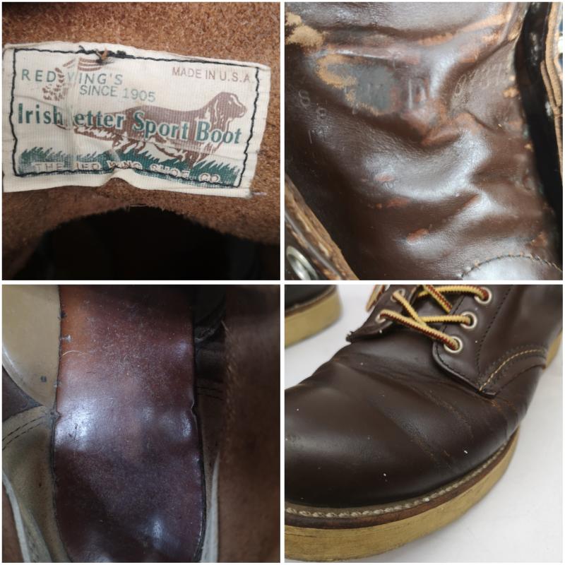 レッドウィング RED WING シューズ シューズ 98年製 四角 犬タグ USA製 アイリッシュセッター US:7.5 茶 / ブラウン / brown メンズ USED 古着 中古 50152897